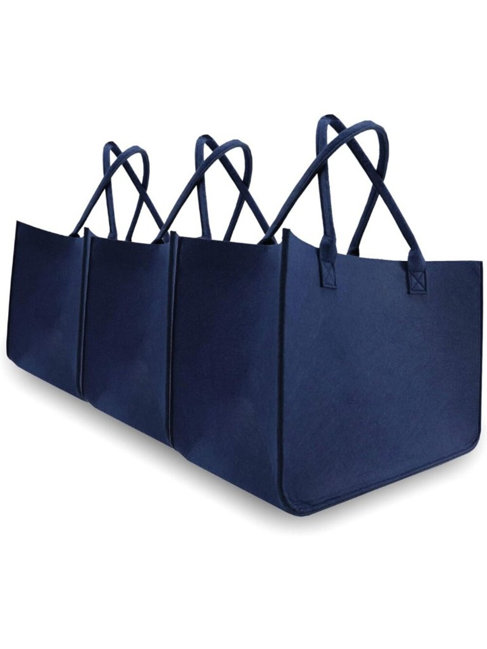 Large Felt Tote Bag 16"x12"x10" | Reusable Grocery & Daily Use Carry Bag